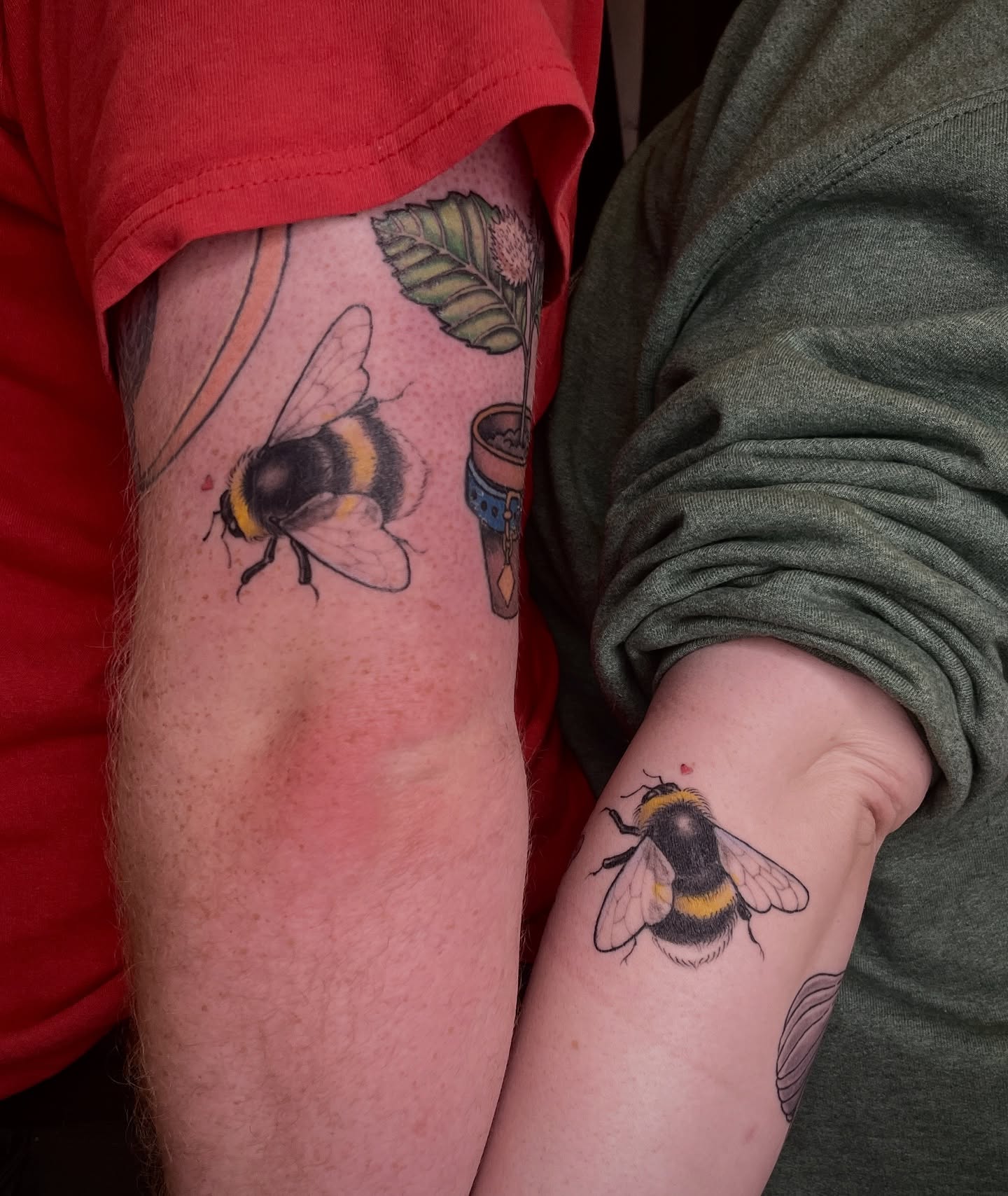 Bumble bee realism tattoo on the forearm by BELLIE ✧ Tattoo Artist