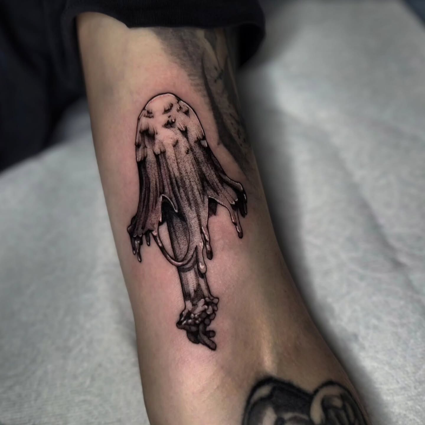 Tattoo by @brightboneink — black_and_grey, realism