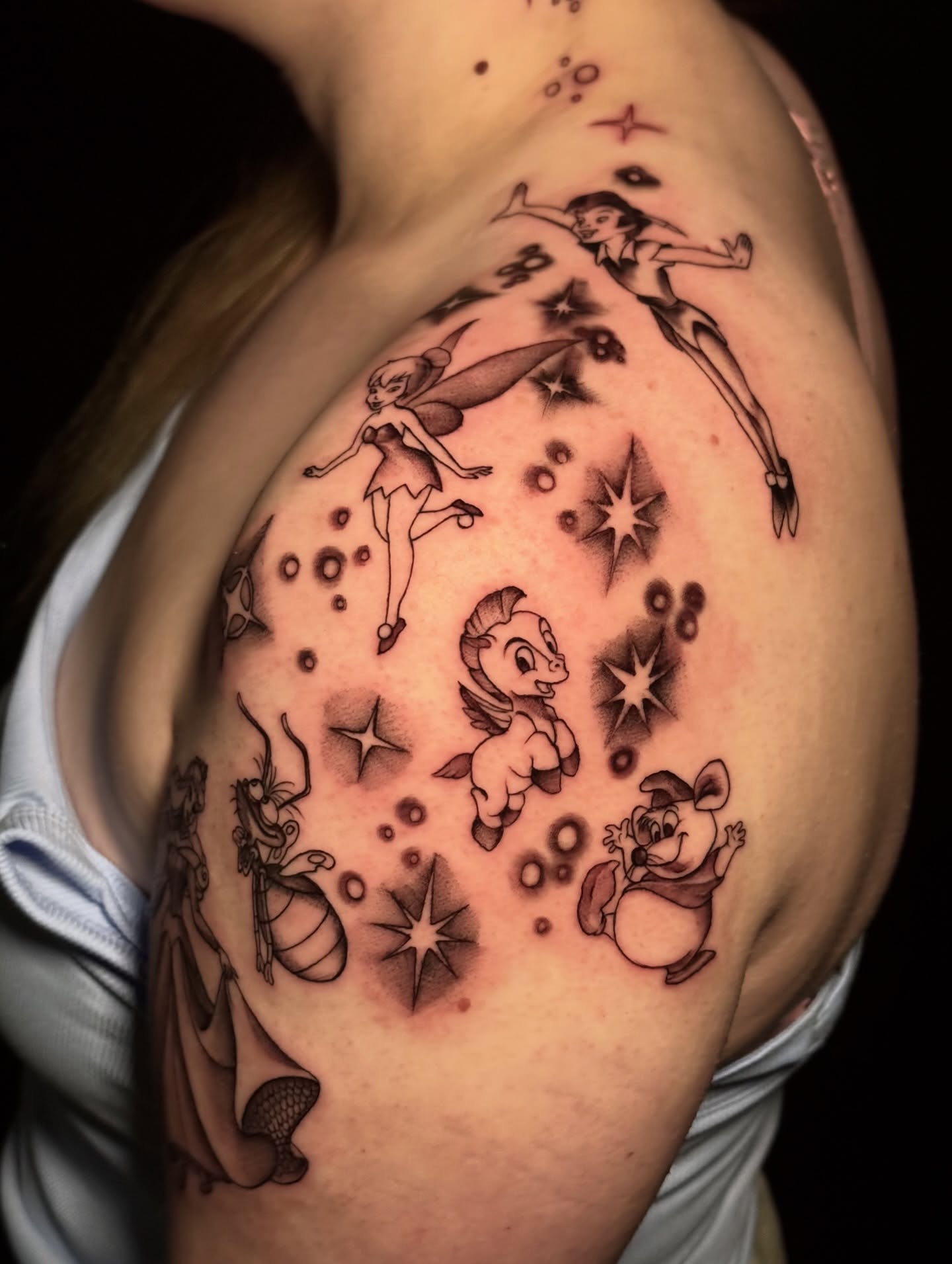 Tattoo by @amberbananafish — black_and_grey