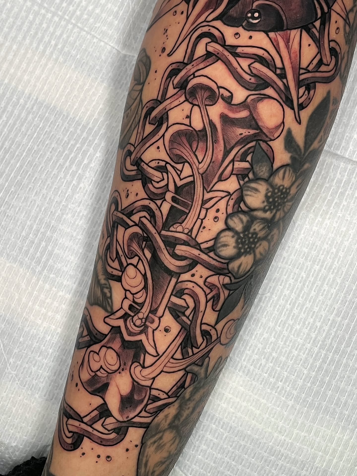Tattoo by @zoeysageink — black_and_grey, geometric