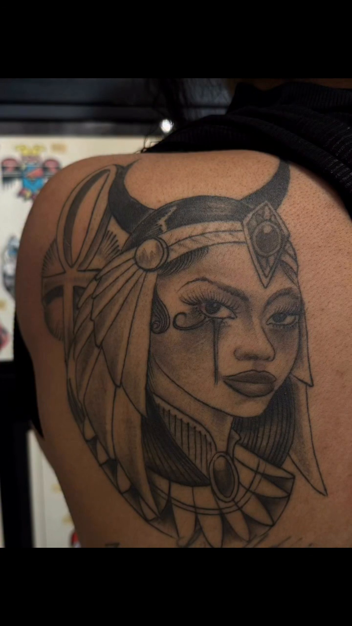Tattoo by @tat2rikky — black_and_grey, realism
