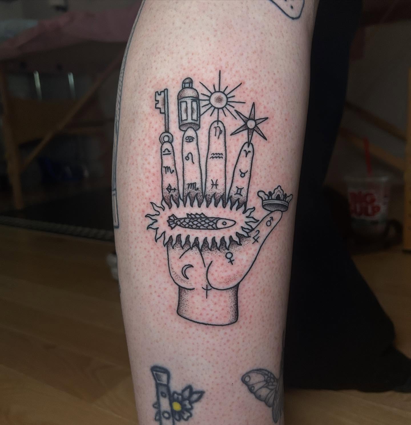Tattoo by @wldspce — dotwork