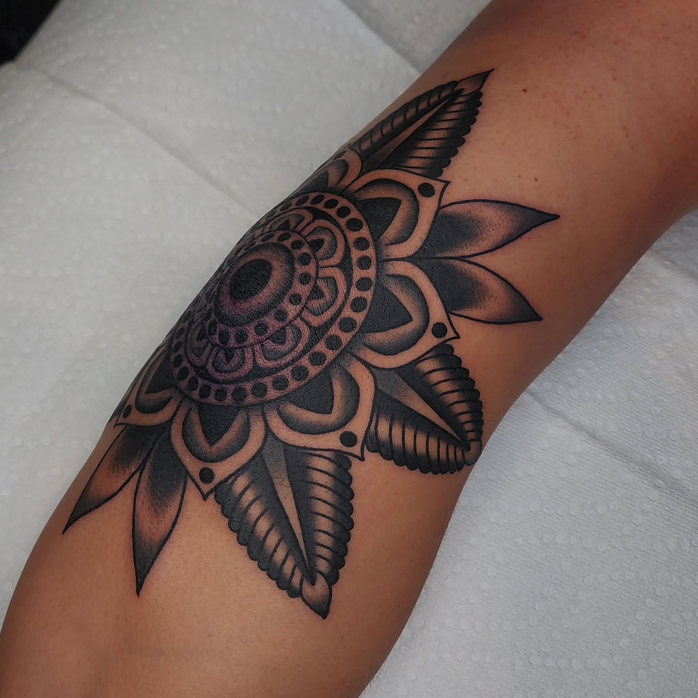 Tattoo by @adambarnestattooer โ black_and_grey