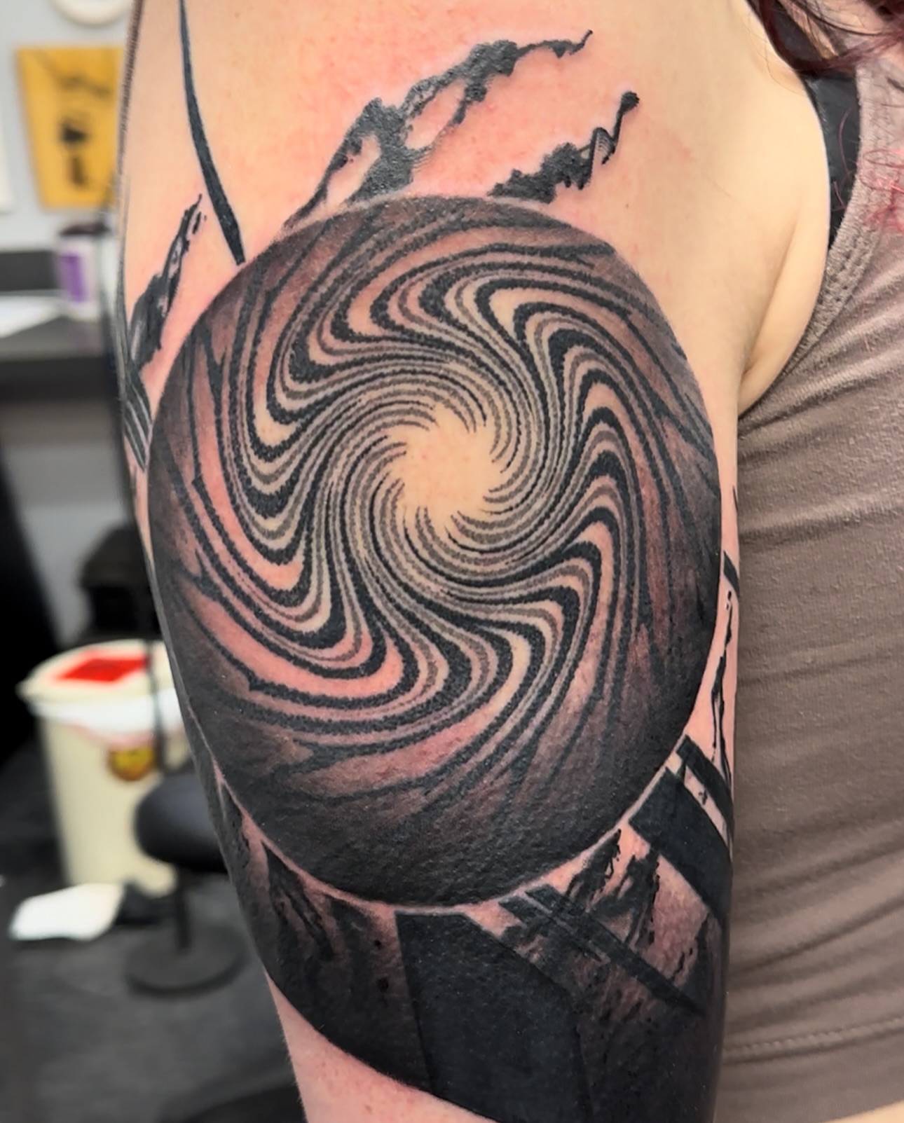 Tattoo by @wes_does_stuff — black_and_grey, geometric