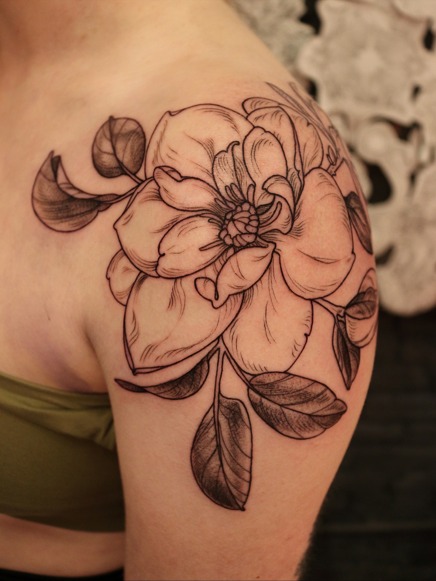 Tattoo by @summerbee_tattoo — black_and_grey