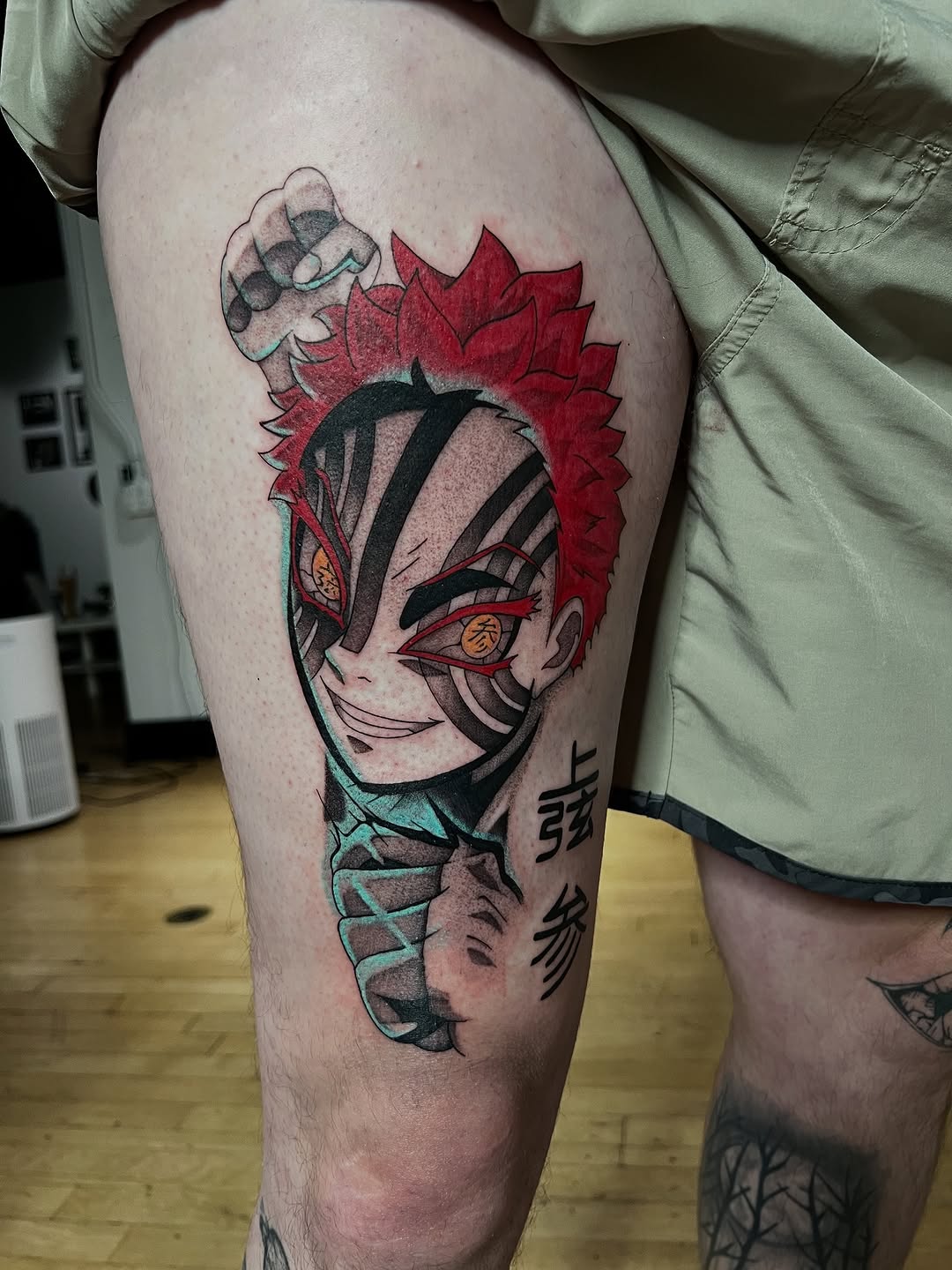 Tattoo by @lovelyinink_ — anime, black_and_grey