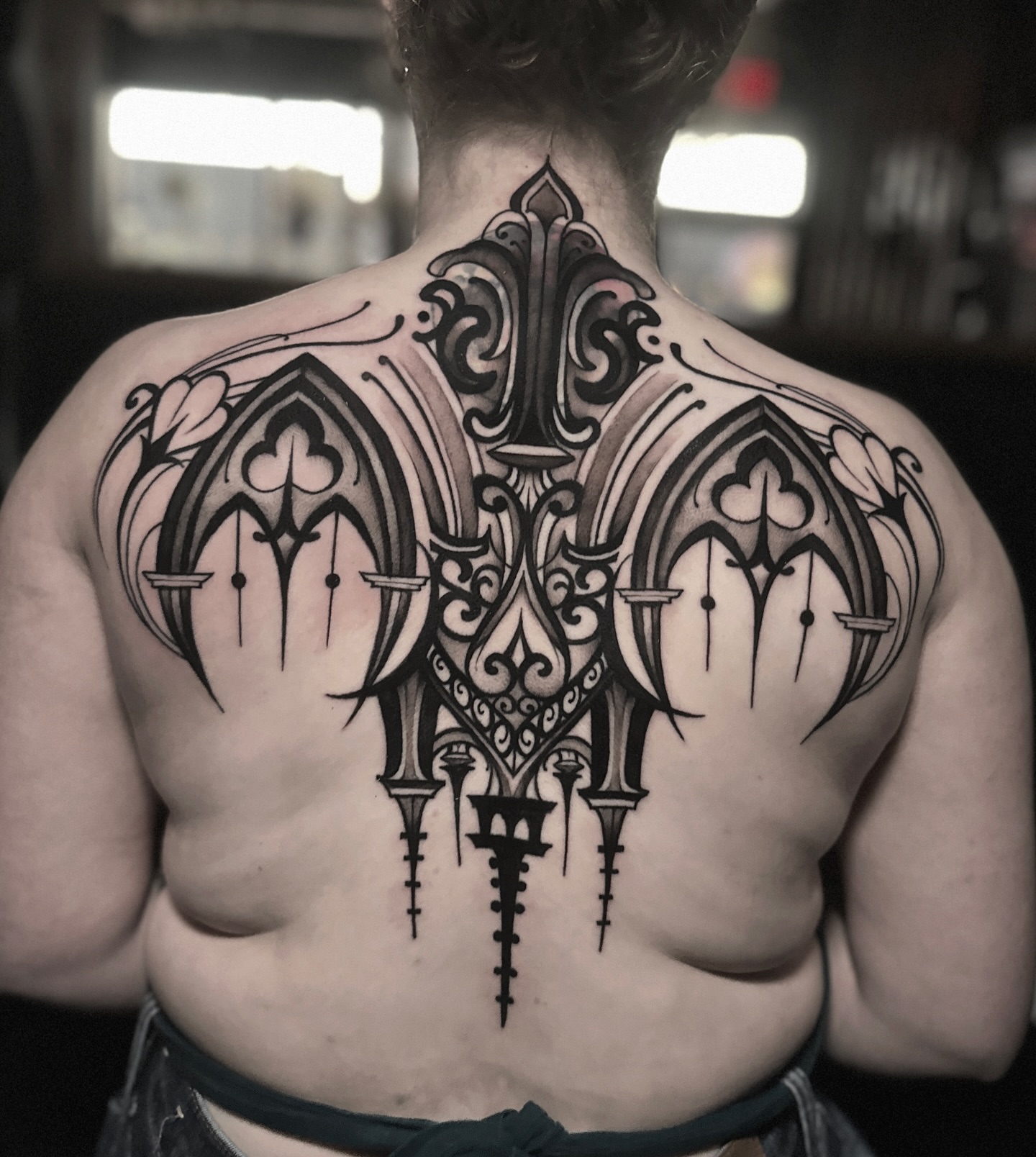 Tattoo by @hellbunnytattoos — black_and_grey