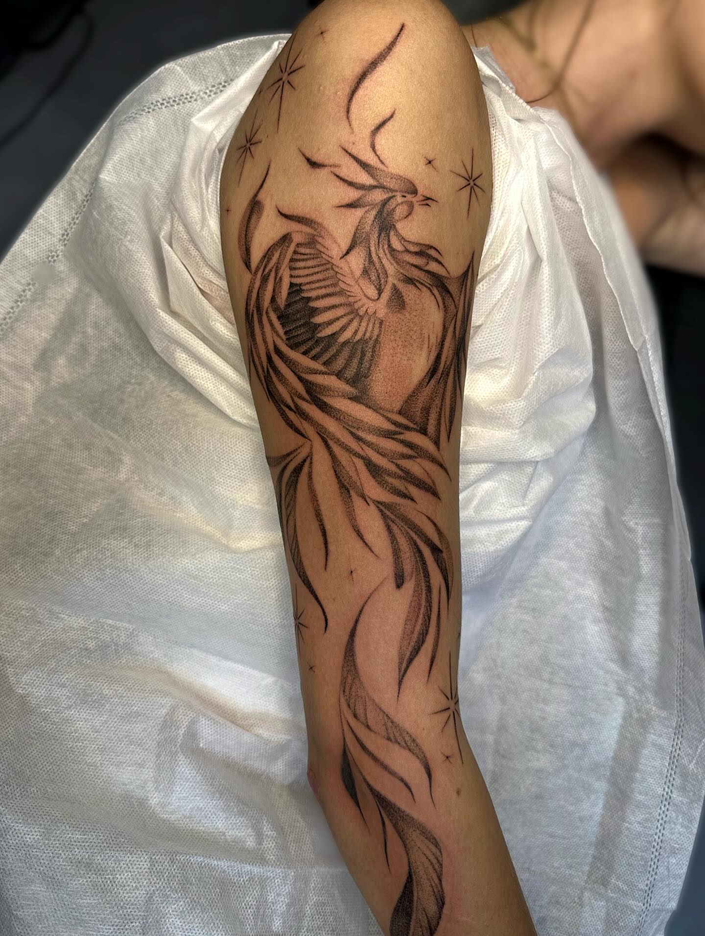 Tattoo by @margsmagic — dotwork, black_and_grey