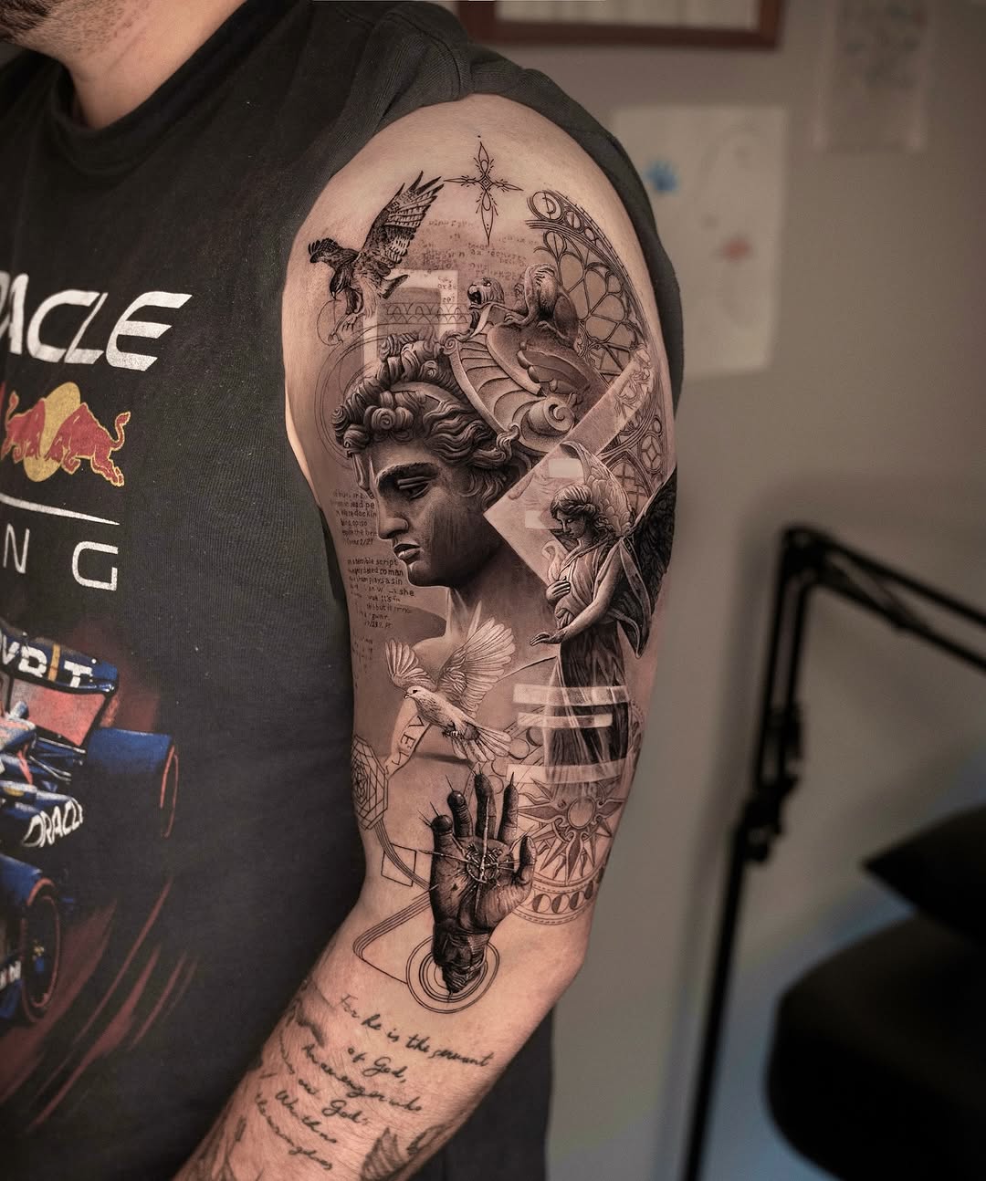 Tattoo by @dopamine_real โ realism, black_and_grey