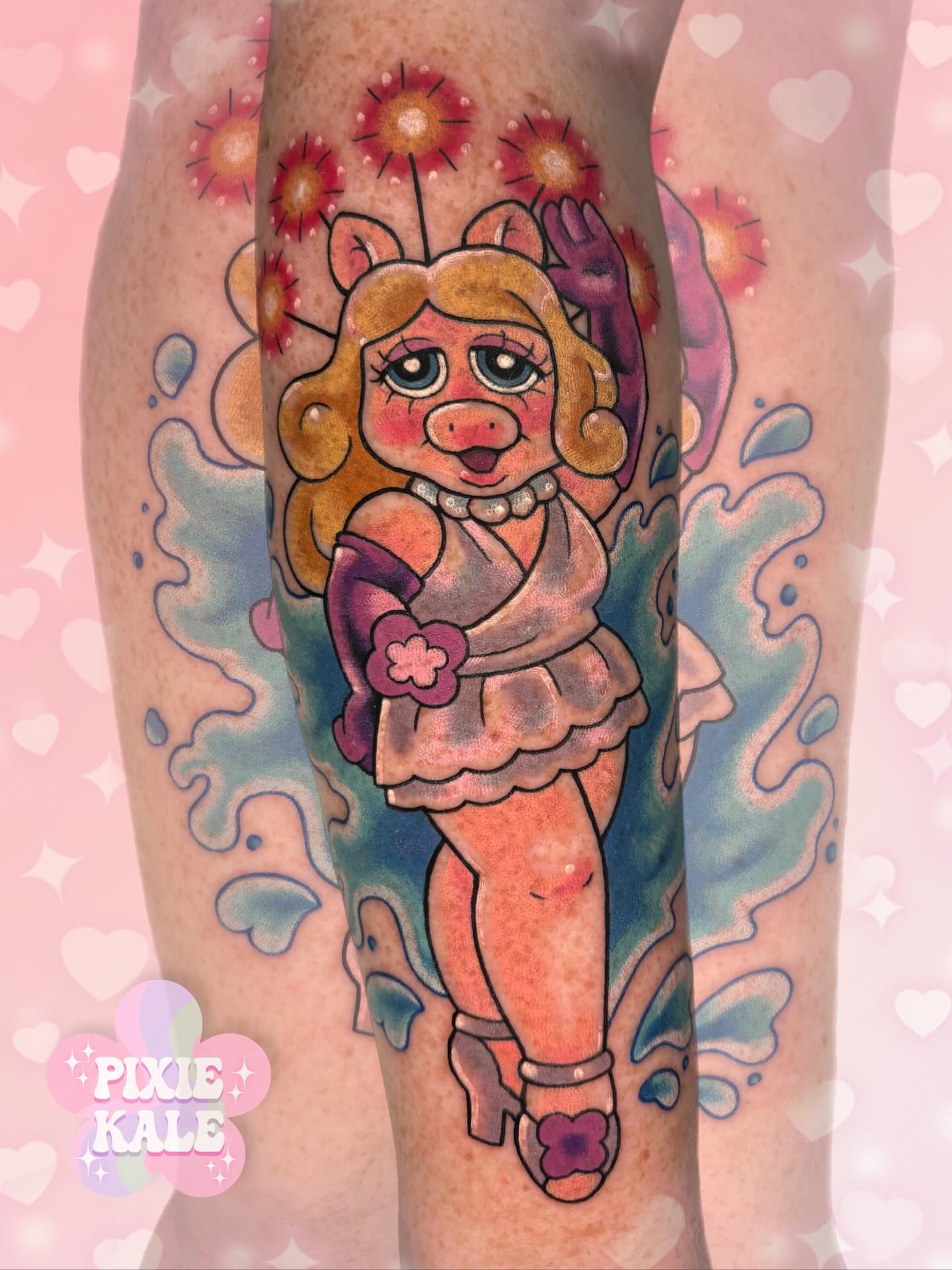 Tattoo by @pixiekaletattoos — new_school, watercolor
