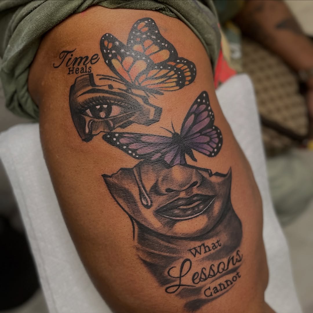 Tattoo by @inkstar — realism, lettering_script