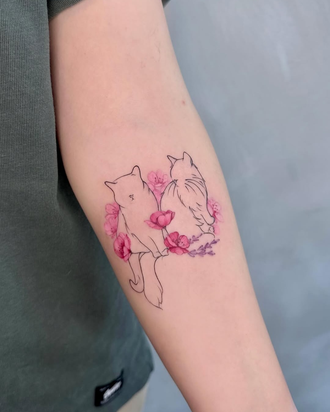 Tattoo by @shishkina_art โ fine_line, watercolor