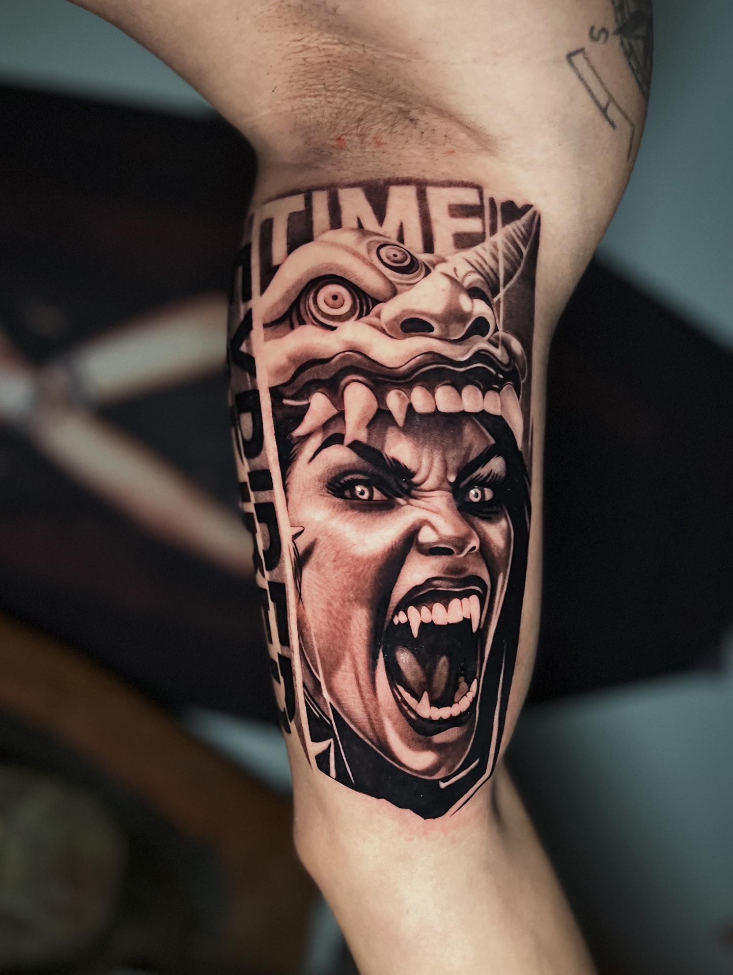 Tattoo by @crooksink — dark_realism, black_and_grey
