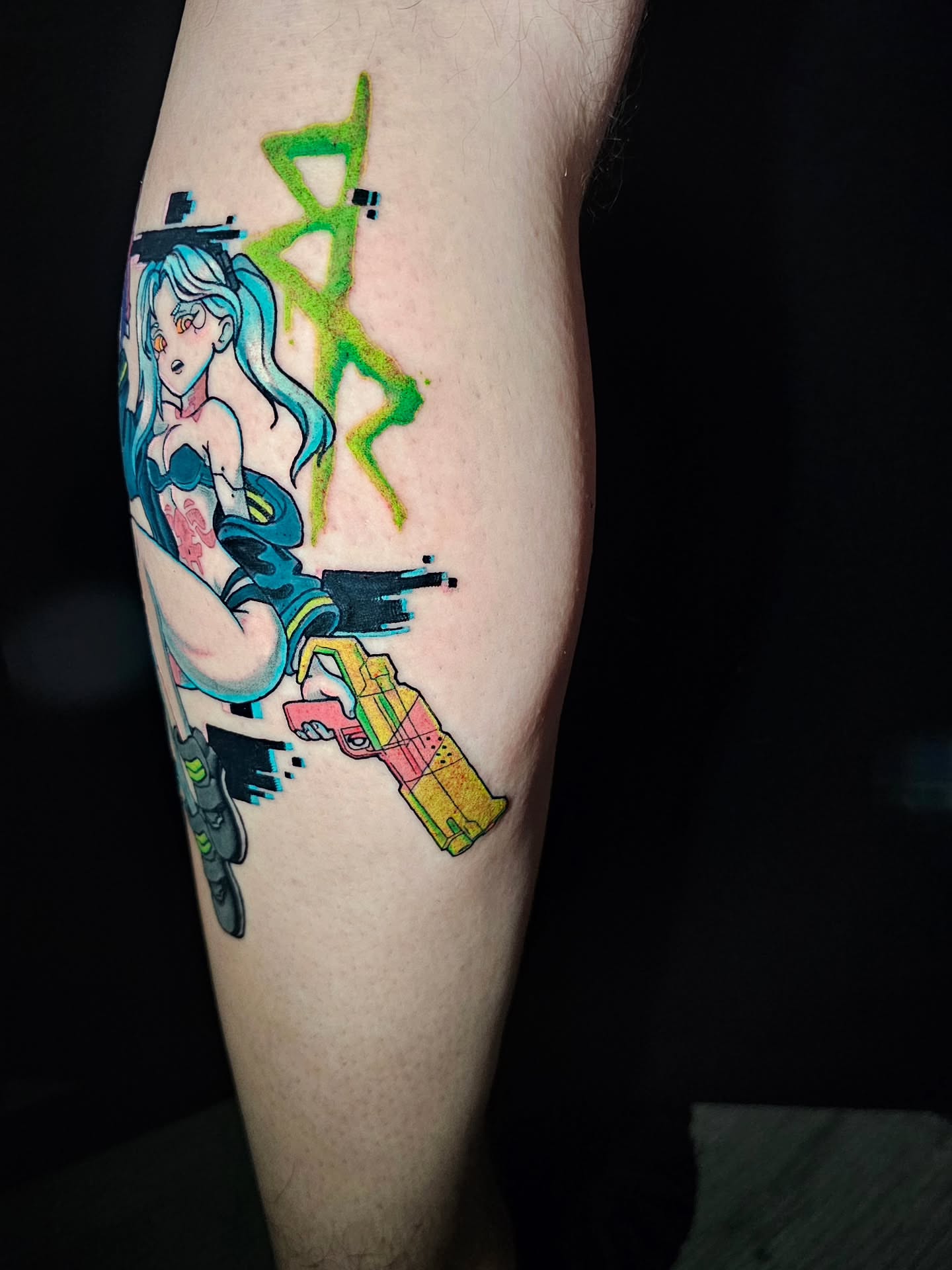 Tattoo by @ashweetattoo — new_school, anime