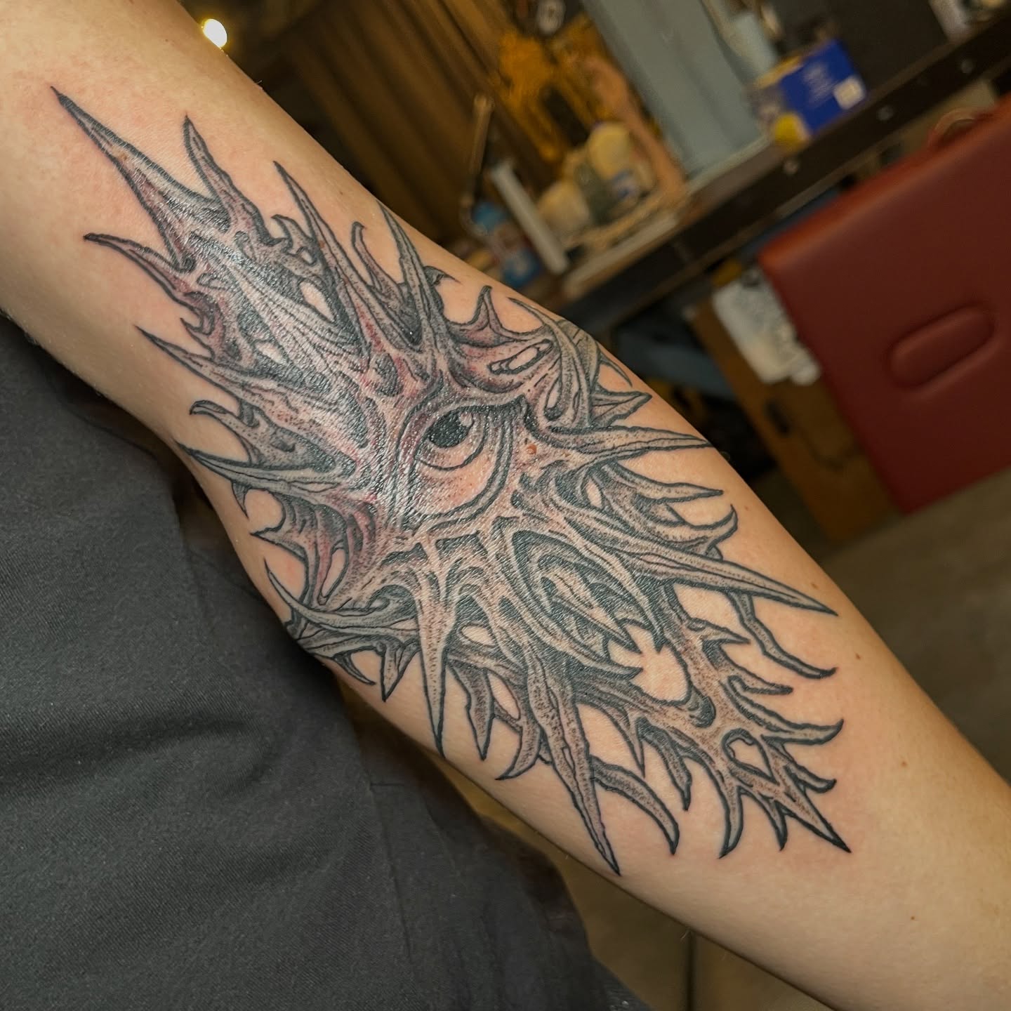 Tattoo by @corylarge — black_and_grey