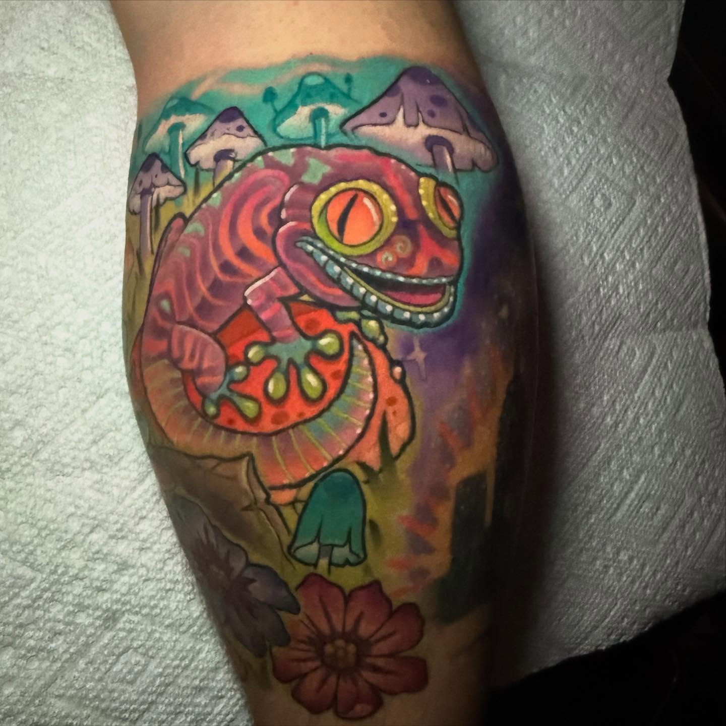Tattoo by @taylormillstattoos — new_school, illustrative
