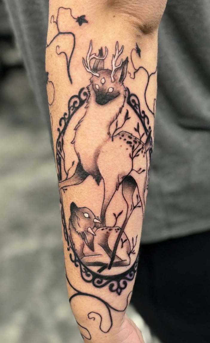 Tattoo by @andra_inks — black_and_grey, illustrative