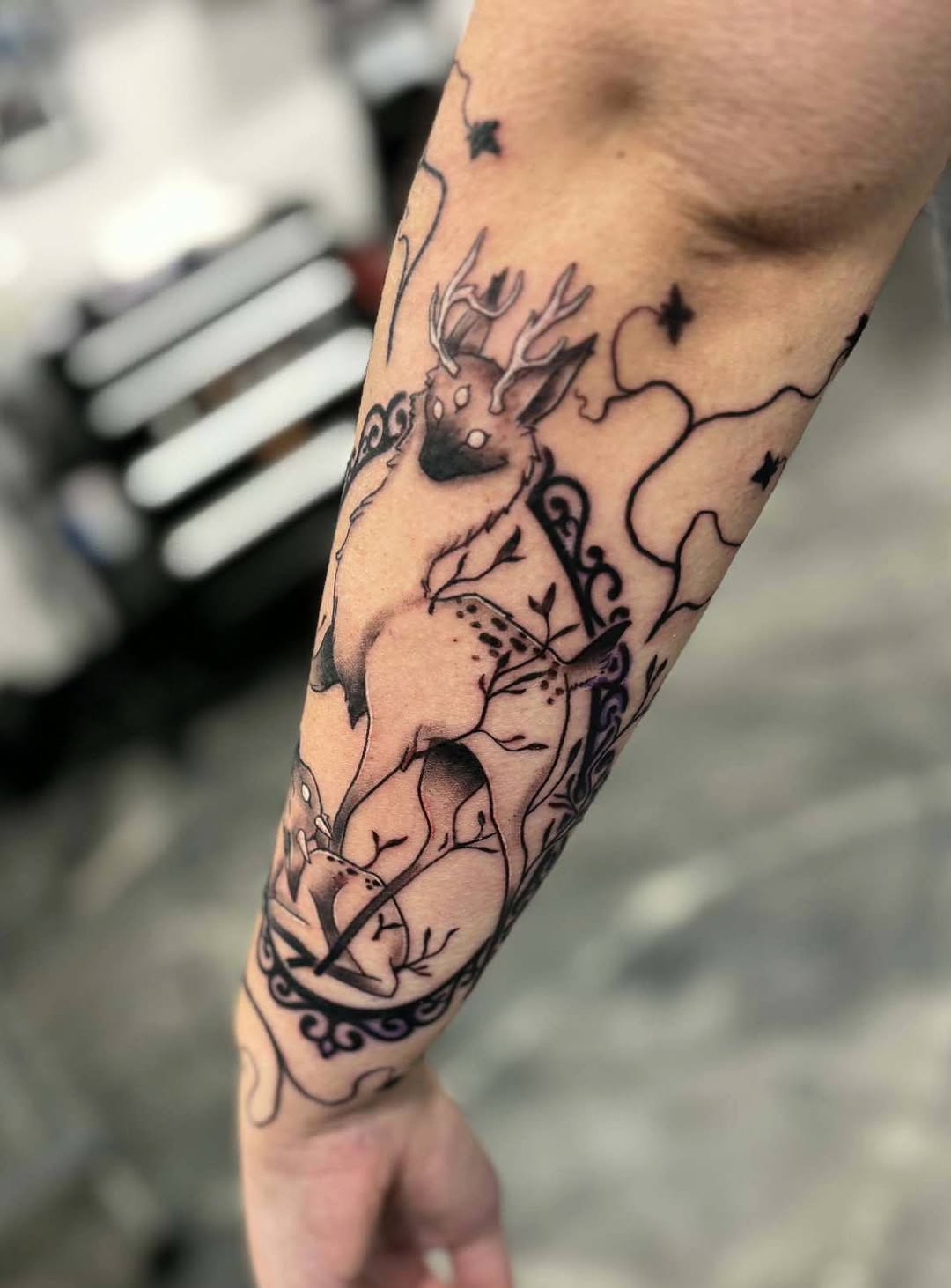 Tattoo by @andra_inks — black_and_grey, illustrative