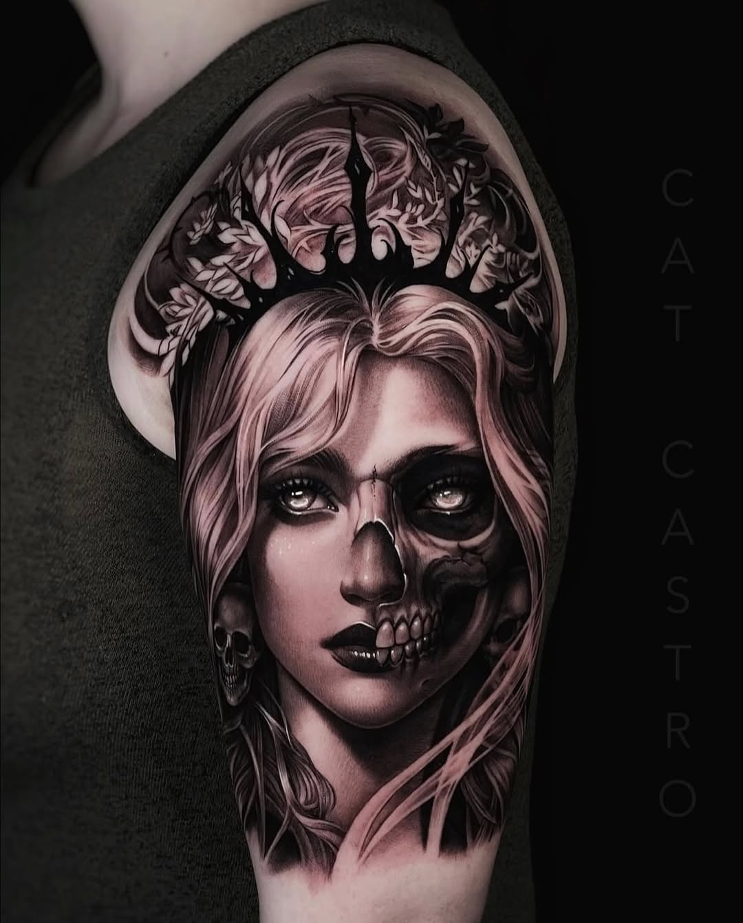 Tattoo by @catcastrotattoos — realism, dark_realism