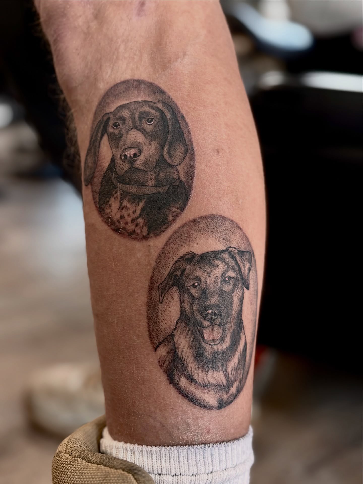 Tattoo by @sagerayink — realism, dotwork