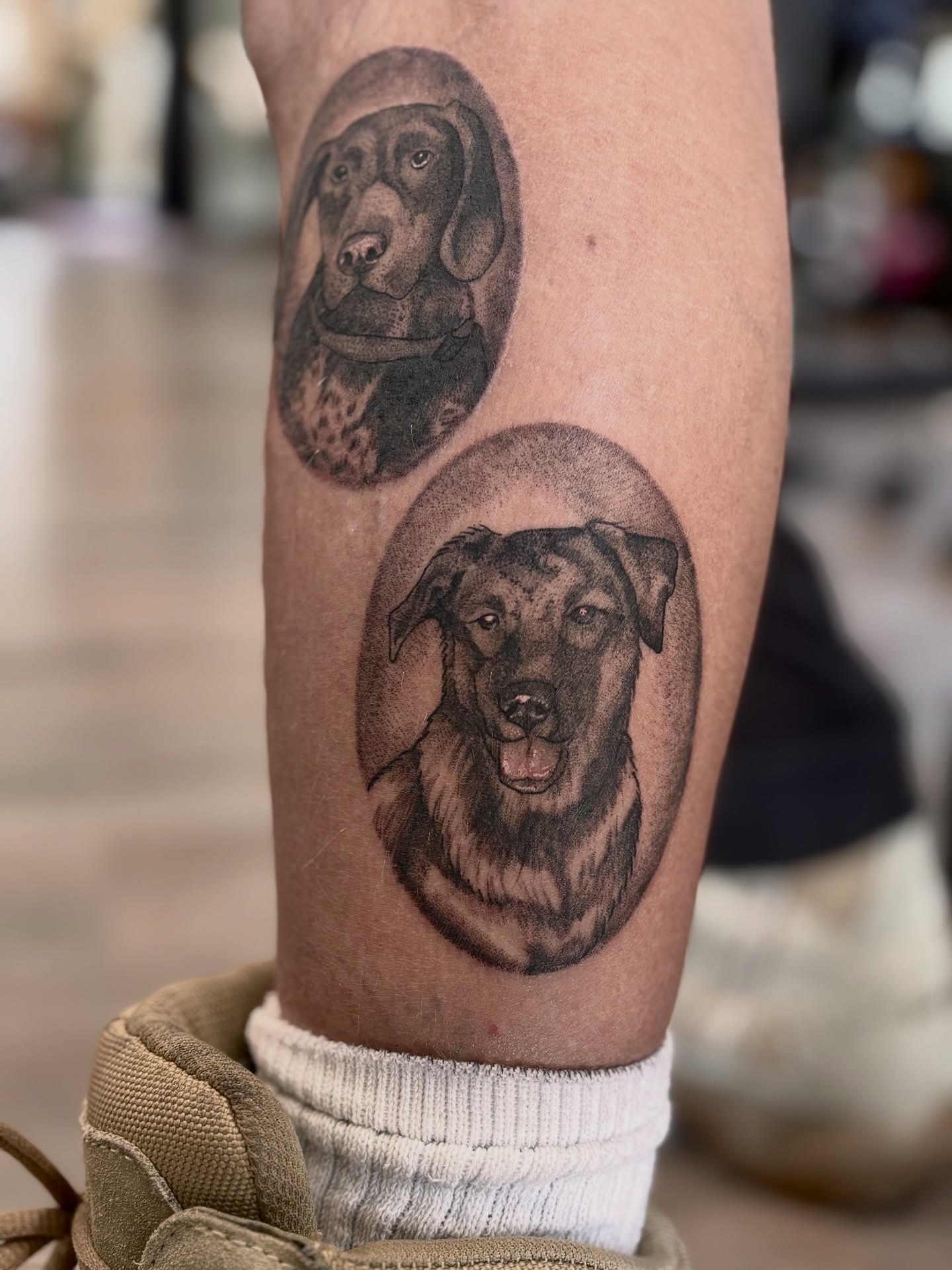 Tattoo by @sagerayink — realism, dotwork