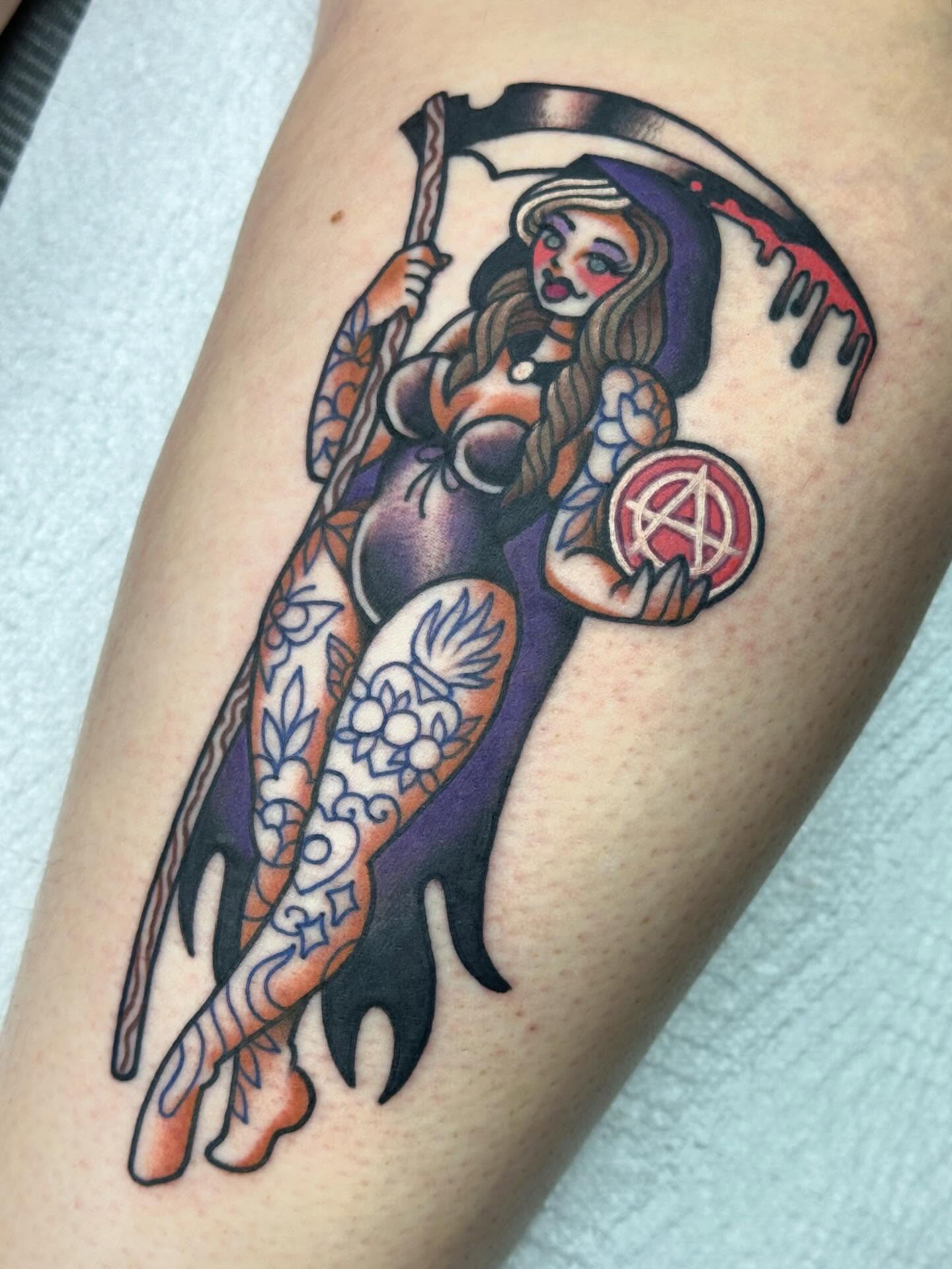 Tattoo by @ginnymarietattoos — american_traditional, dotwork