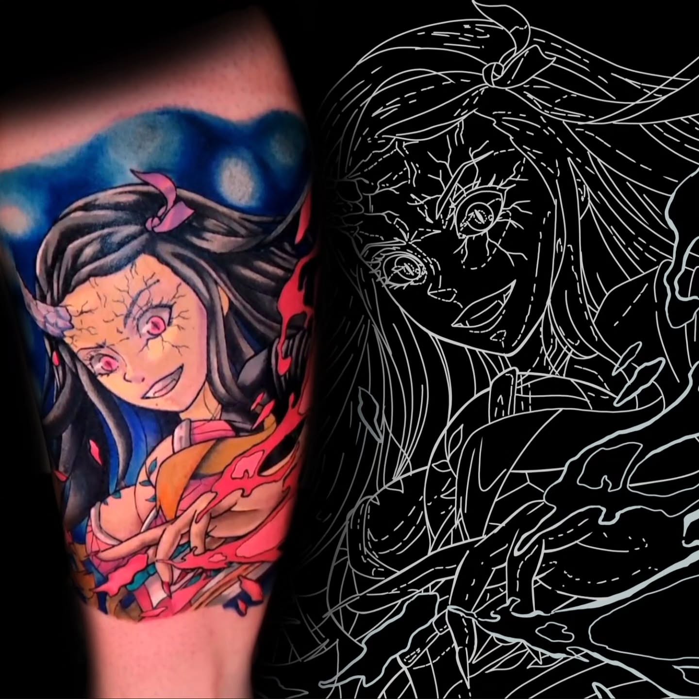 Anime character anime tattoo on the forearm by Levi Ropp, Findlay, Ohio