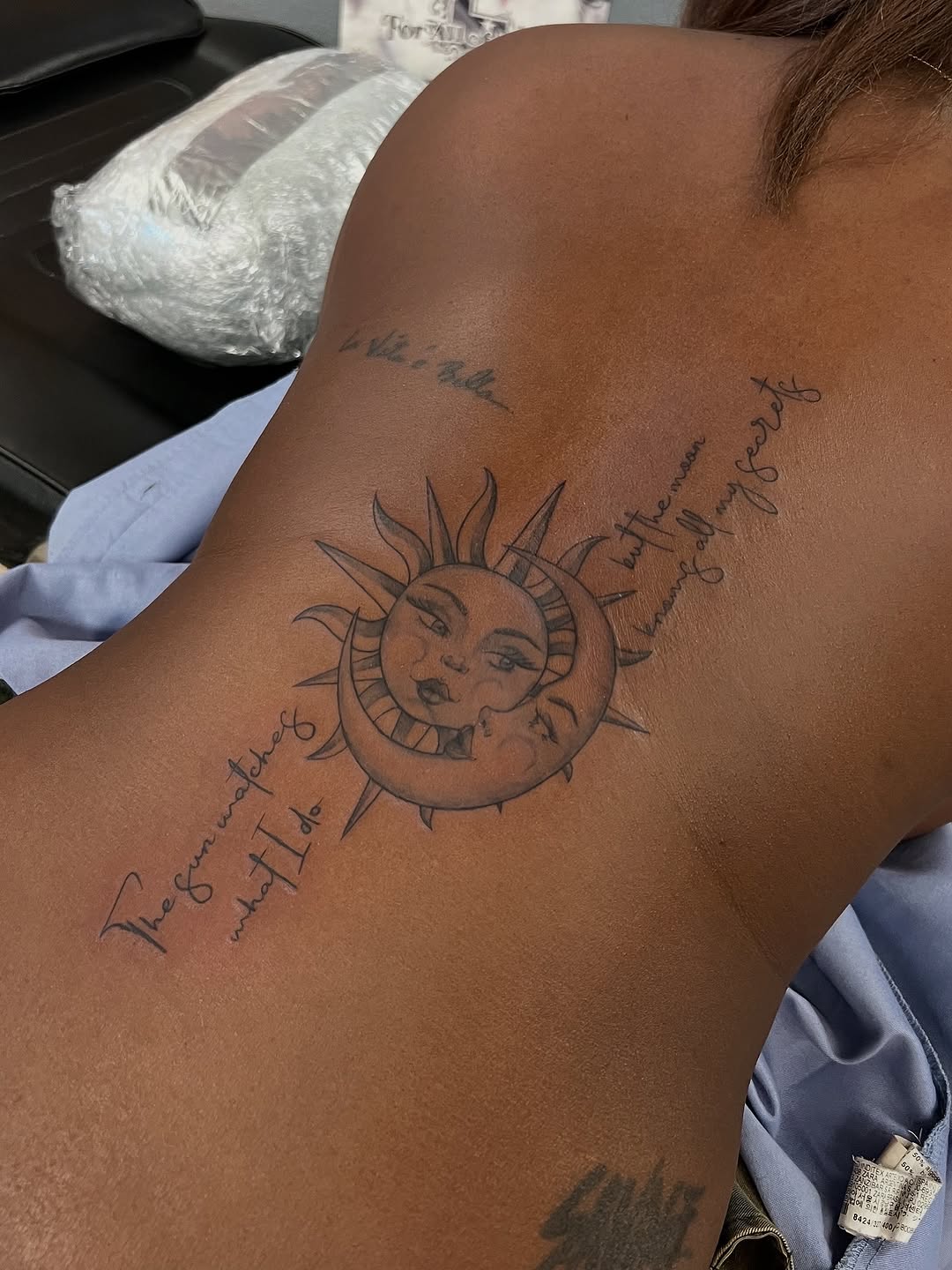 Tattoo by @tatman_cris โ fine_line, lettering_script