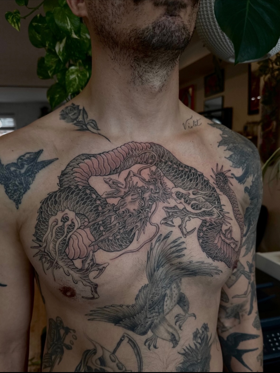 Tattoo by @adriannastabs — japanese_irezumi, black_and_grey