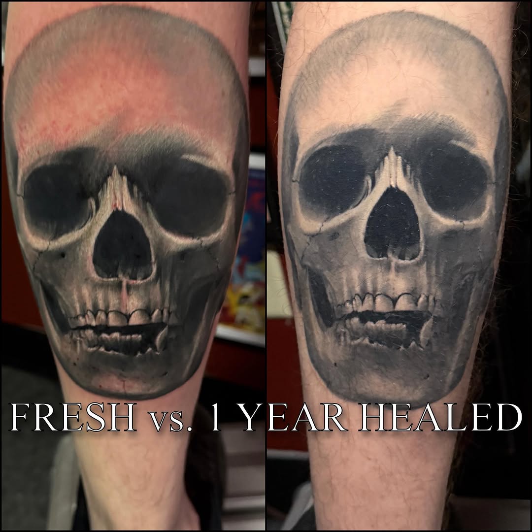 Tattoo by @garrettrautio โ realism, black_and_grey