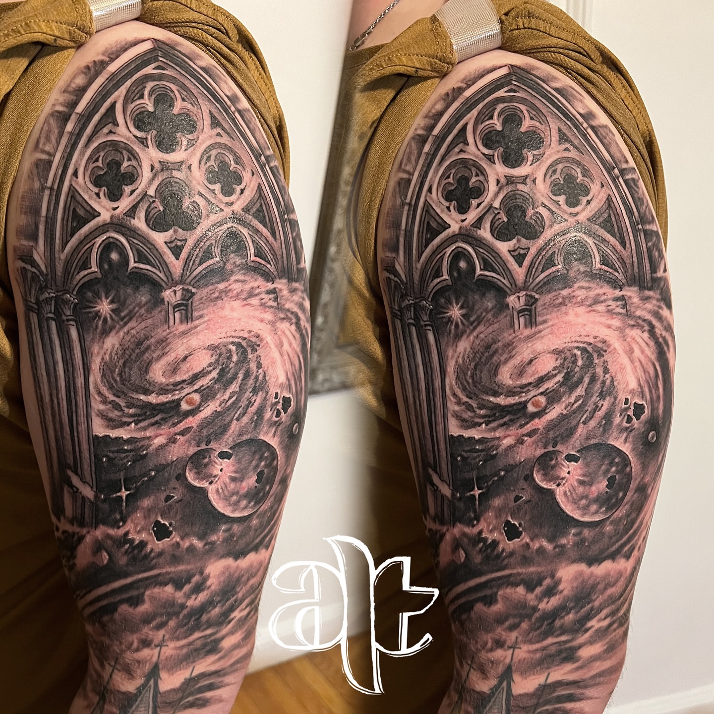 Tattoo by @strikt — black_and_grey, realism