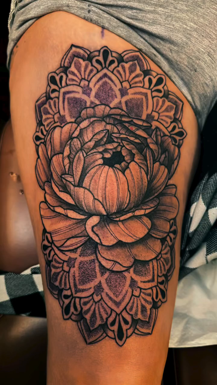 Tattoo by @instabullshit — geometric, black_and_grey
