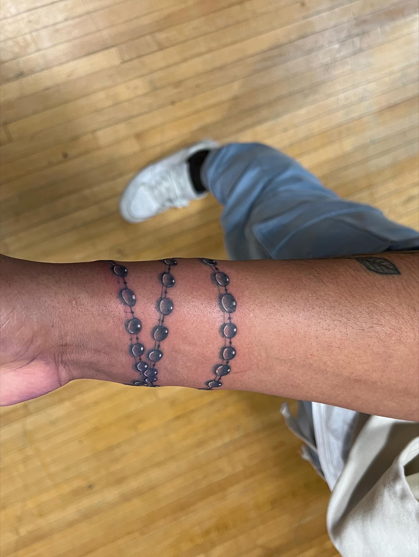 Tattoo by @bearthedemo — dotwork
