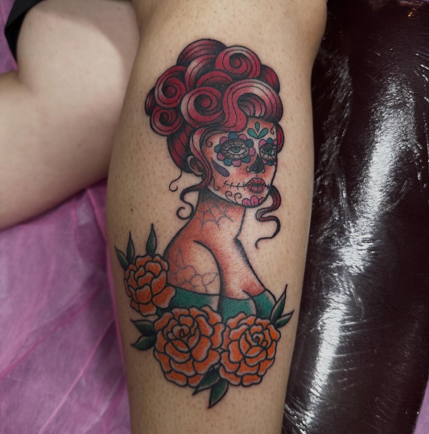 Tattoo by @hannahmoon.tattoos — american_traditional, chicano