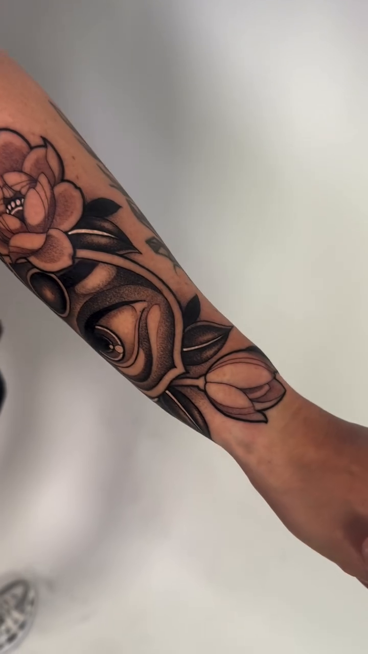 Tattoo by @tannerminocktattoos — realism, black_and_grey