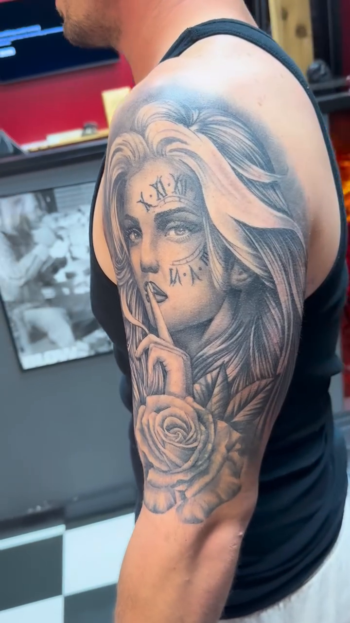 Tattoo by @inkandpaint551 — realism, black_and_grey