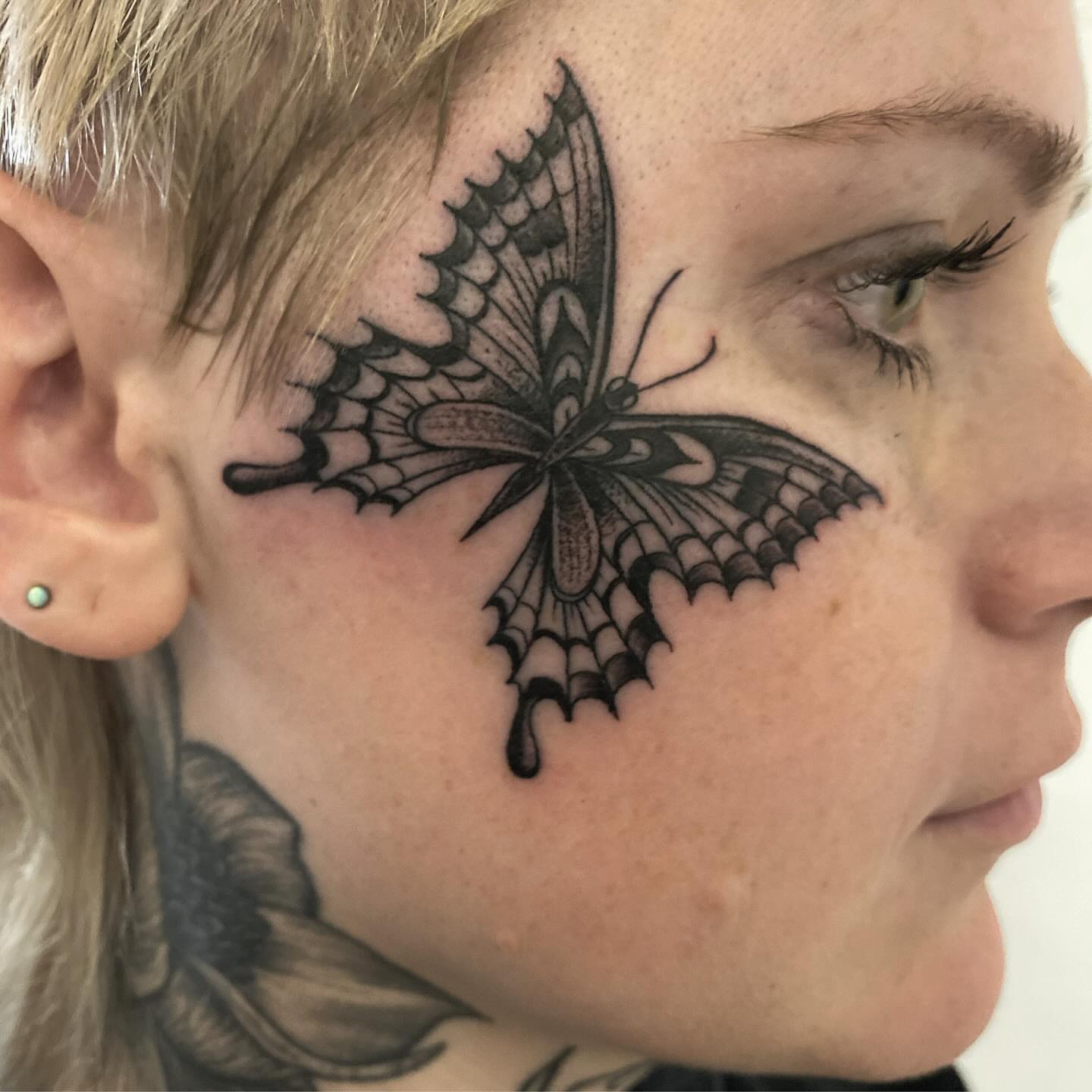 Tattoo by @rev.claytattooer — black_and_grey