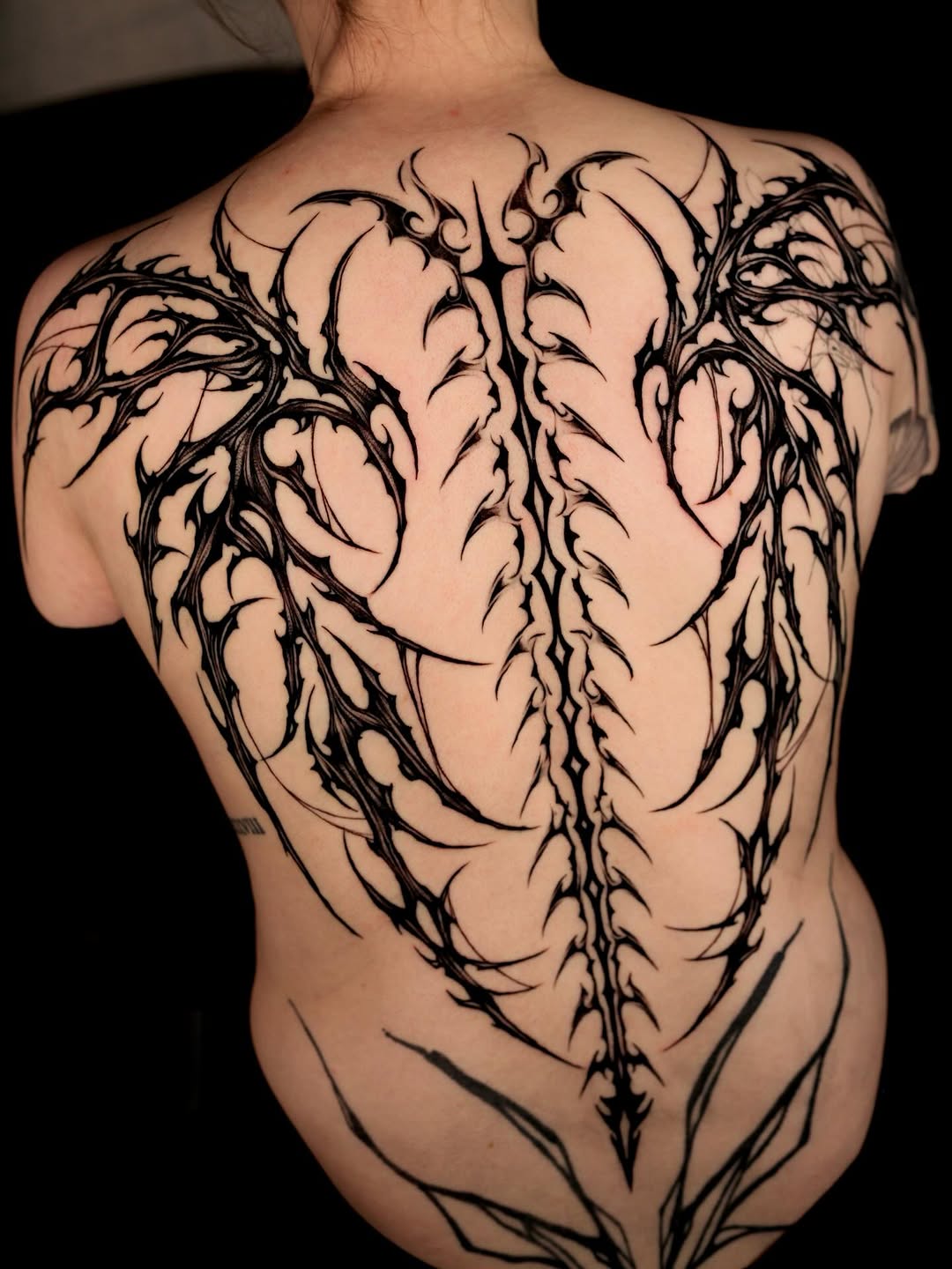 Tattoo by @kim9ang — blackwork, ornamental