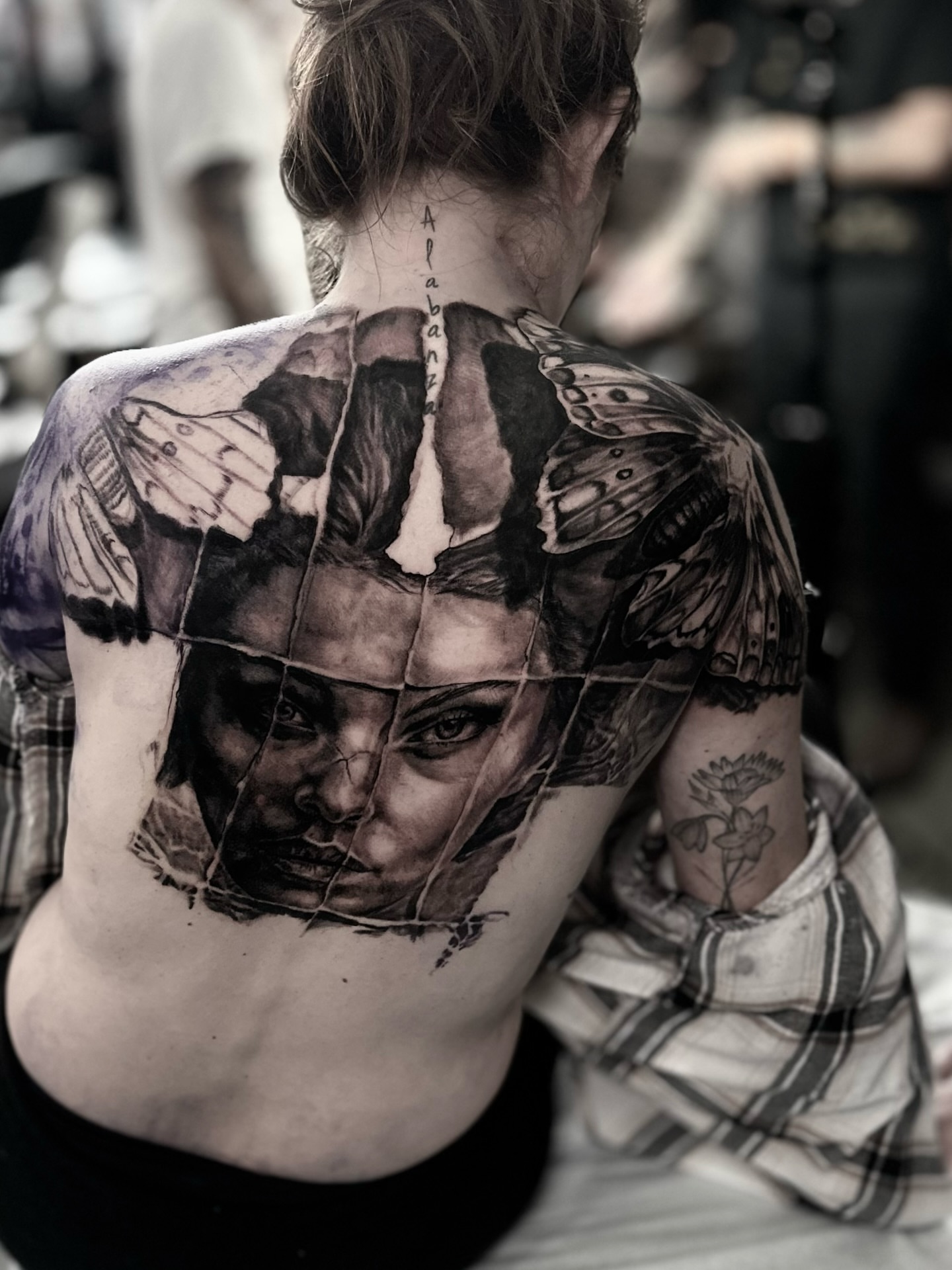 Tattoo by @kmoore_tattoos — realism, black_and_grey