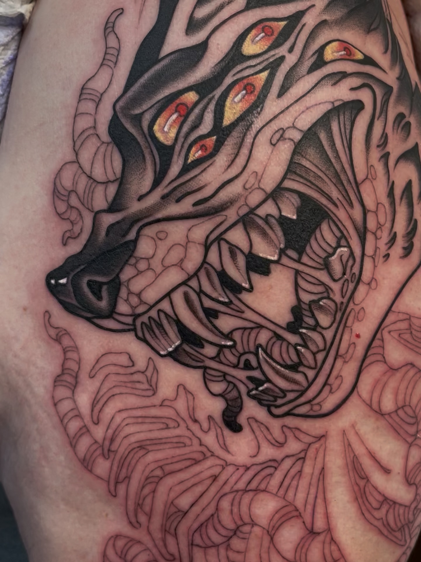 Tattoo by @colleen_bricker — black_and_grey