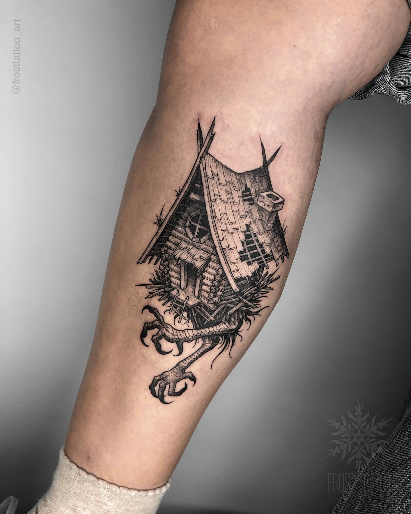 Tattoo by @frosttattoo_art — black_and_grey, realism
