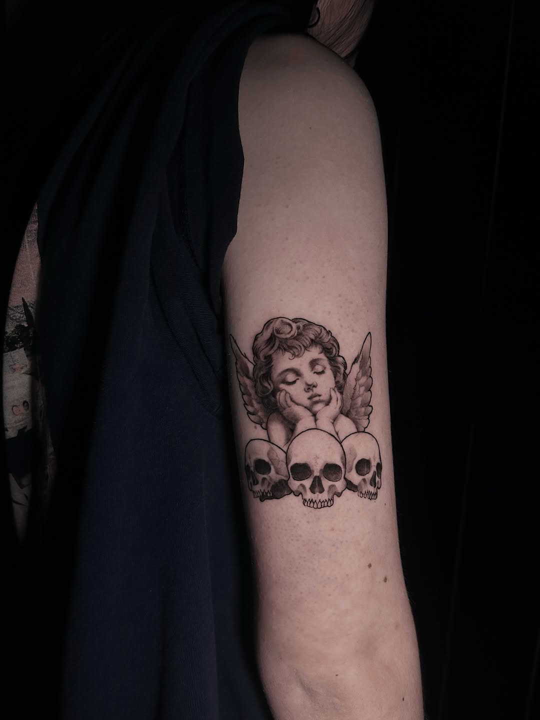 Tattoo by @hawkstattoo_ — black_and_grey, realism