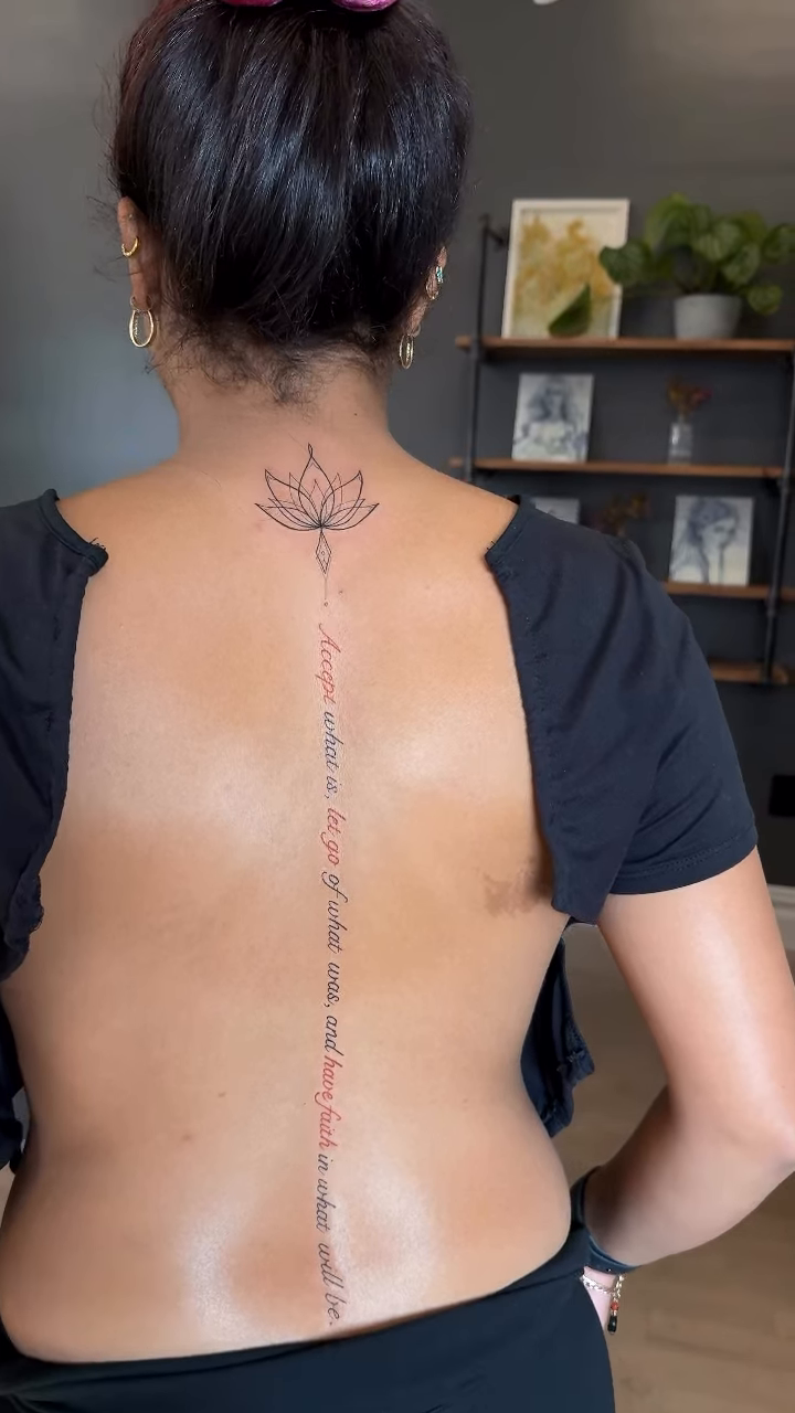 Tattoo by @vikabenito_tattoo — lettering_script, fine_line