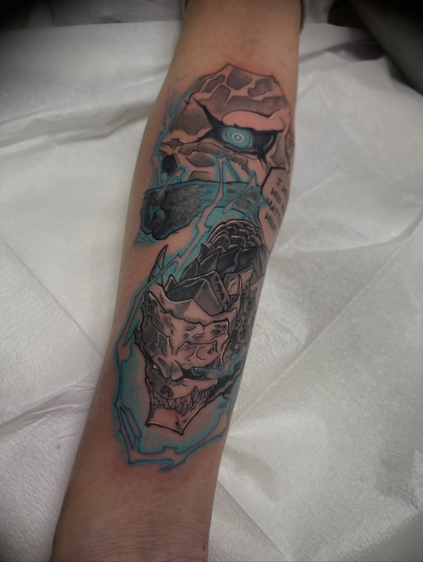 Tattoo by @jonathanharts_ — dark_realism, anime