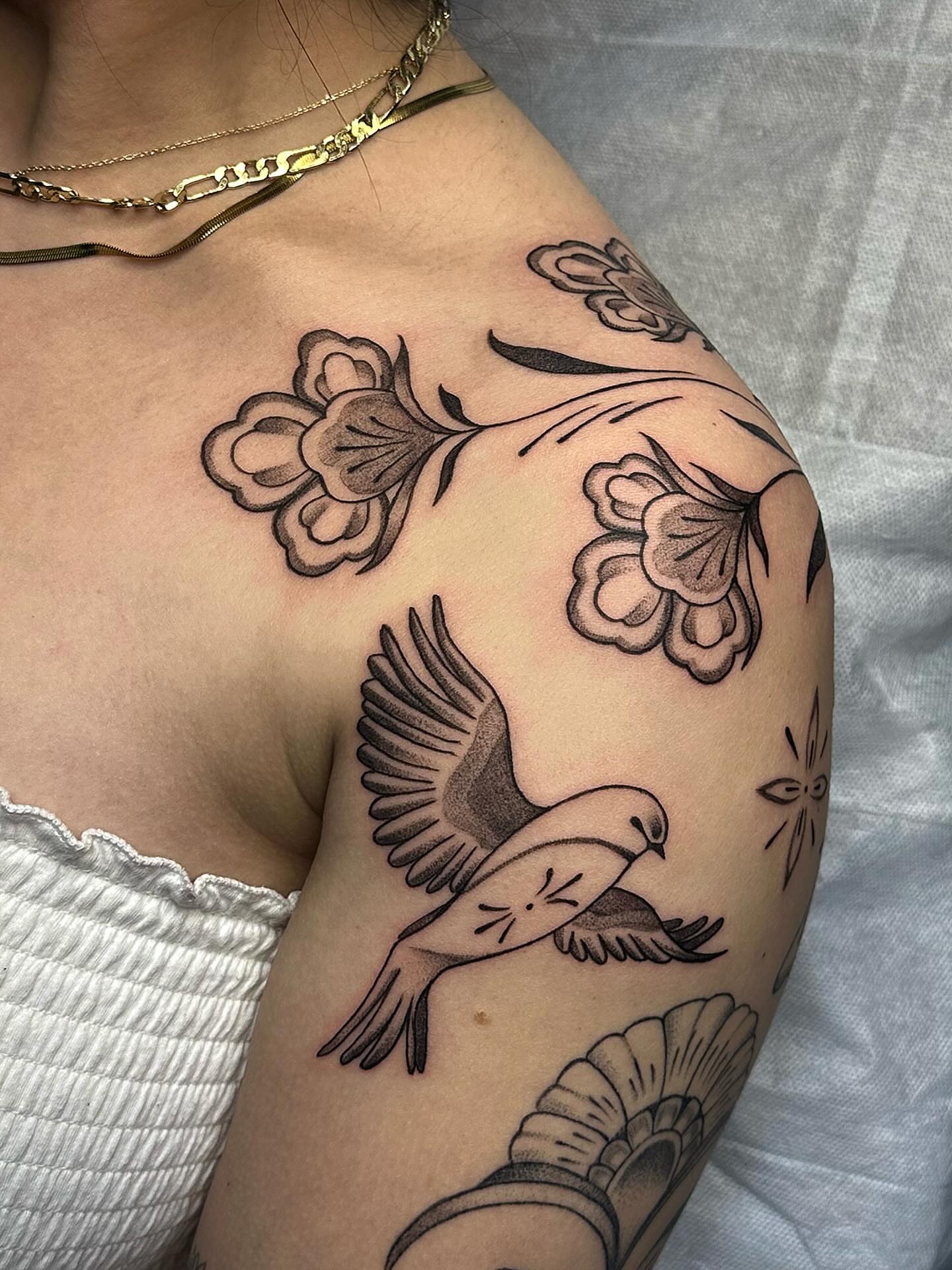Tattoo by @margsmagic — black_and_grey