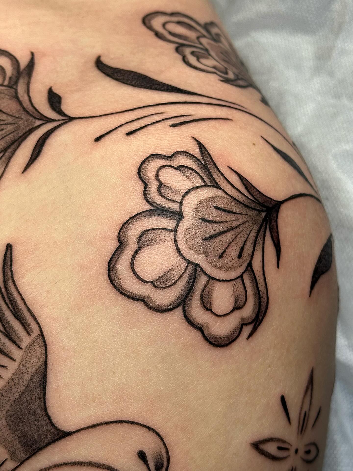 Tattoo by @margsmagic — black_and_grey