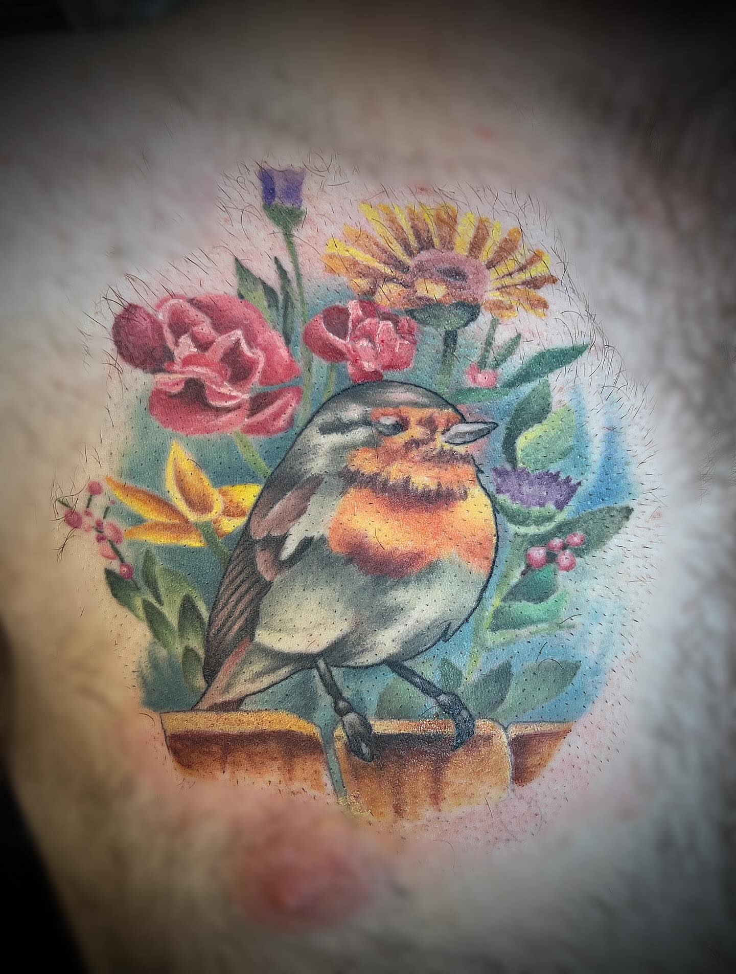 Tattoo by @seaninyourhead — realism, dotwork