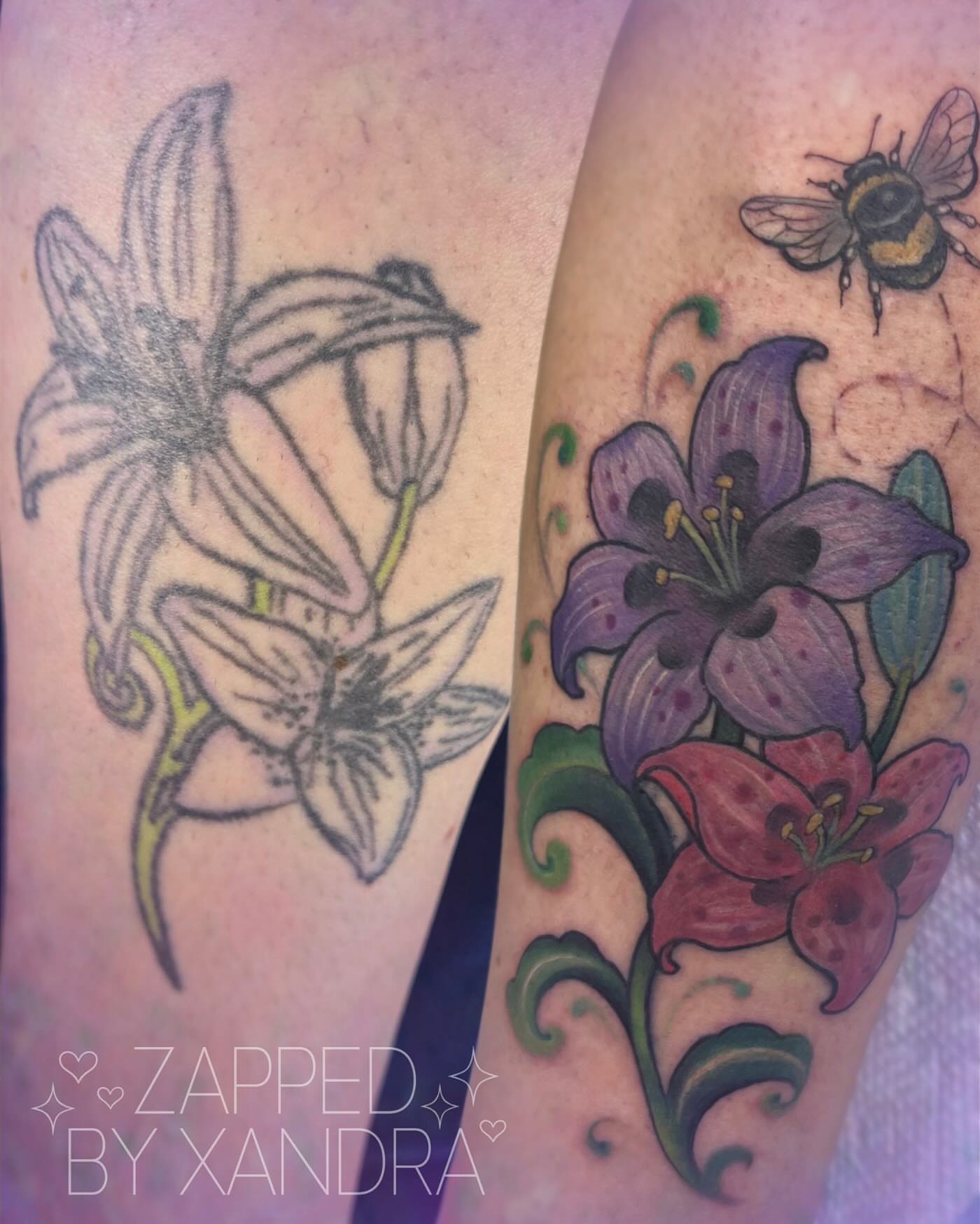 Tattoo by @zappedbyxandra โ new_school, realism