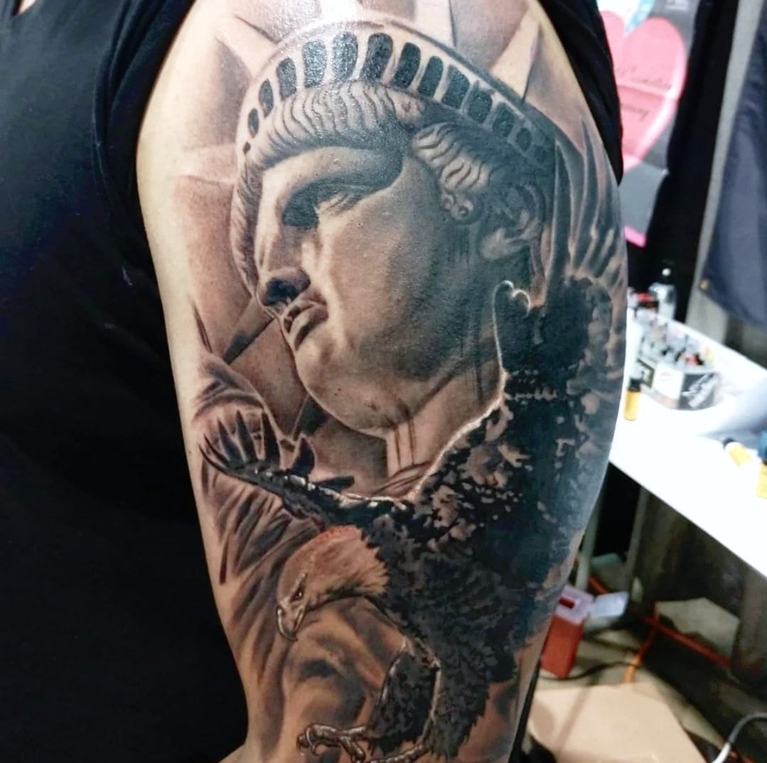 Tattoo by @inkbykyledunbar — realism, black_and_grey