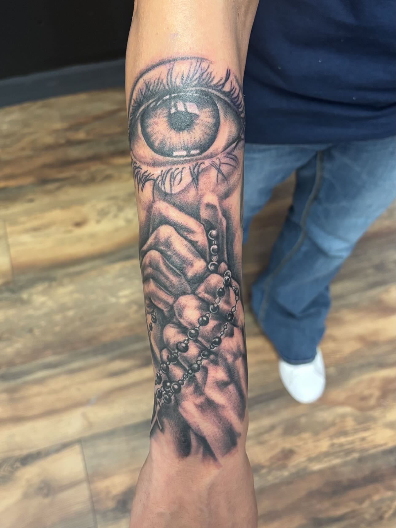 Tattoo by @jesusmunster — realism, black_and_grey